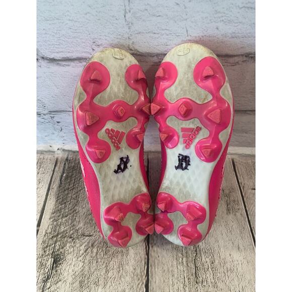 ADIDAS Girl’s Pink/White Soccer Cleats / Size: 11K - Picture 6 of 9